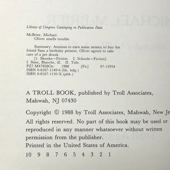 Oliver Adventure Chapter books by Michael McBrier vintage Troll 80s Lot of 2 - Picture 6 of 11